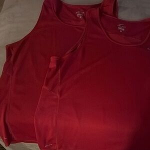 Bright Red Athletic Tank Tops